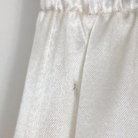 Vintage Ivory White Satin Midi Skirt Size Medium - Picture 5 of 7